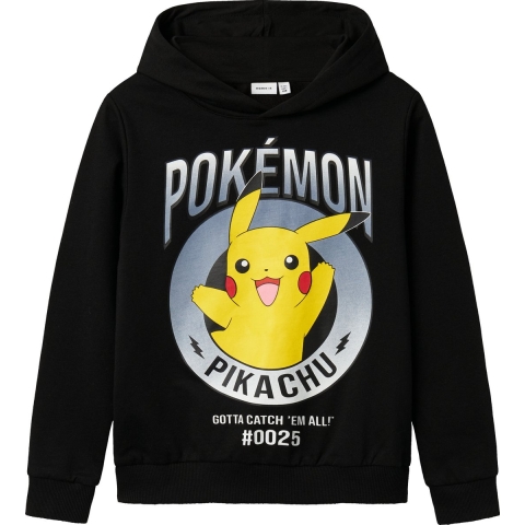Name It Hoodie - NkmDu - Pokémon - Zwart m. Print - Name It - 6 jaar (116) - Hoodie