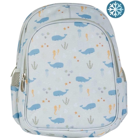 A Little Lovely Company Kleuterrugzak m. Thermische zak - Ocean  - A Little Lovely Company - OneSize - Kleuterrugzak