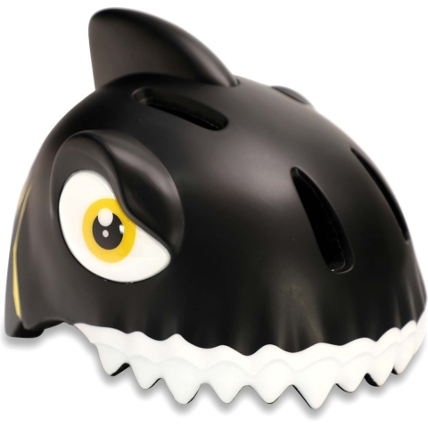 Crazy Safety Fietshelm m. Licht - Shark - Zwart - Crazy Safety - 49-55 cm - Fietshelm
