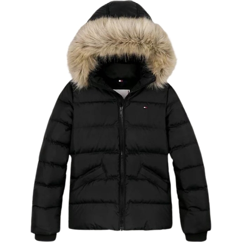 Tommy Hilfiger Donsjack - Essential Down - Zwart - Tommy Hilfiger - 8 jaar (128) - Donsjack