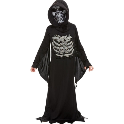 Smiffys Kostuum - Skeleton Reaper - Zwart - Smiffys - 10-12 jaar (140-152) - Kostuum