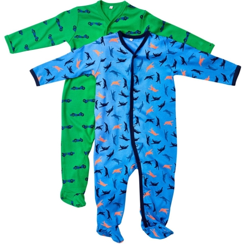 Pippi Boxpak M/f - 2-pack - Groen/Blauw m. Print - Pippi Baby - 1½ jaar (86) - Boxpak