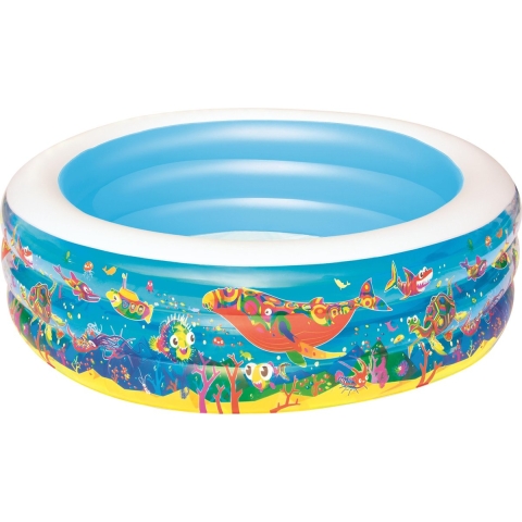 Bestway Zwembad - 196x53cm - Wit/Blauw m. Print - Bestway - OneSize - Zwembad