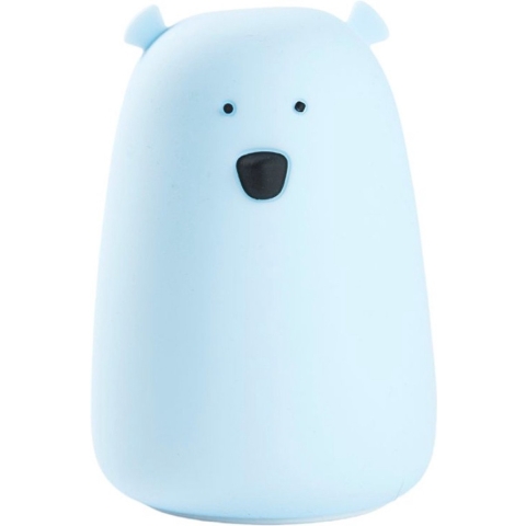 Rabbit & Friends Lamp - 11x17 cm - Groot Beer - Blauw - Rabbit & Friends - OneSize - Nachtlamp