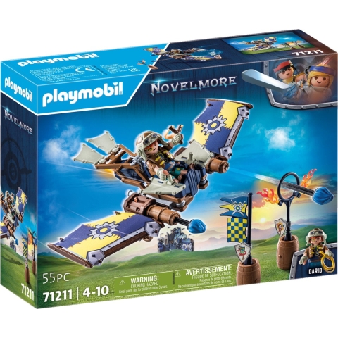 Playmobil Novelmore - Darios vluchtzweefvliegtuig - 71211 - 55 O - Playmobil - OneSize - Speelgoed