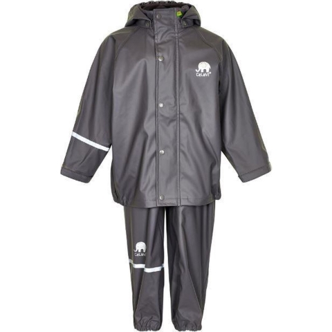 CeLaVi Regenkleding m. Bretellen - PU - Grijs - CeLaVi - 70 - Regenkleding