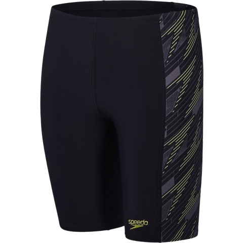 Speedo Zwembroek - Hyperboom Paneel Jammer - Zwart/Geel - Speedo - 7-8 jaar (122-128) - Badmode