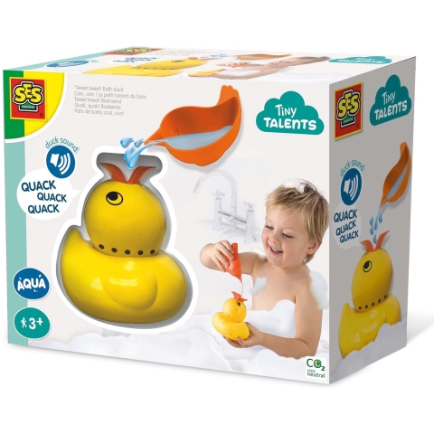 SES Creative Badspeelgoed - Rubber Eend m. Geluid - SES Creative - OneSize - Badspeelgoed