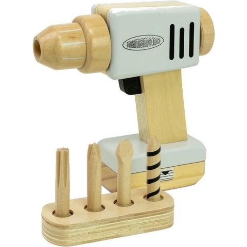 MaMaMeMo Boor - Hout/Grijs - MaMaMeMo - OneSize - Gereedschap