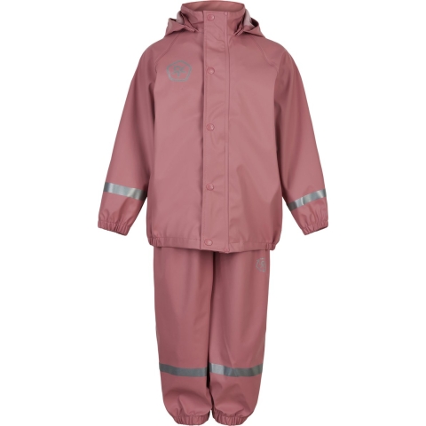 Color Kids Regenkleding m. Bretellen - PU - Oud Rose - Color Kids - 1 jaar (80) - Regenkleding