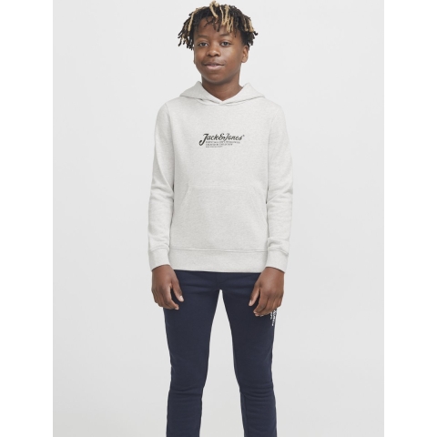 Jack & Jones Hoodie - JjBeau - Wit Gevlekt - Jack & Jones - 14 jaar (164) - Hoodie