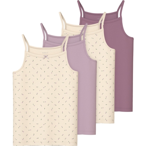 Name It Onderhemden - Noos - 4-pack - Botercrème - Name It - 7-8 jaar (122-128) - Onderhemd