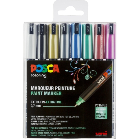 Posca Markers - PC-1MR - 8 st. - Metallic Multicolour - Posca - OneSize - Marker