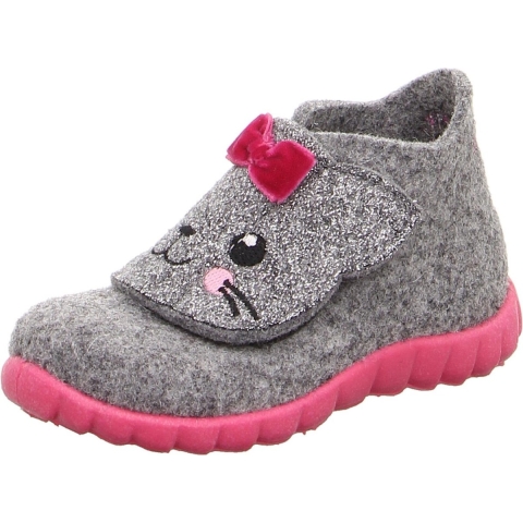 Superfit Pantoffels - Wol - Grijs m. Cat - Superfit - 23 - Pantoffels
