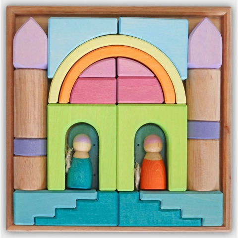 Grimms Houten Speelgoed - Bouwwereld - Cloud Play - Grimms - OneSize - Blokken