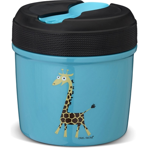 Carl Oscar Thermo Lunchbox - 0,5 l - Turquoise Giraffe - Carl Oscar - OneSize - Brooddoos