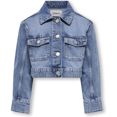 Kids Only Spijkerjas - Noos - KogLumi - Medium+ Blue Denim - Kids Only - 14 jaar (164) - Spijkerjas