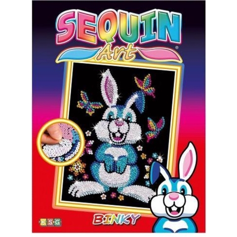 Sequin Art Paillettenkunst - Binky - Konijn - Sequin Art - OneSize - Creatieve Speelset