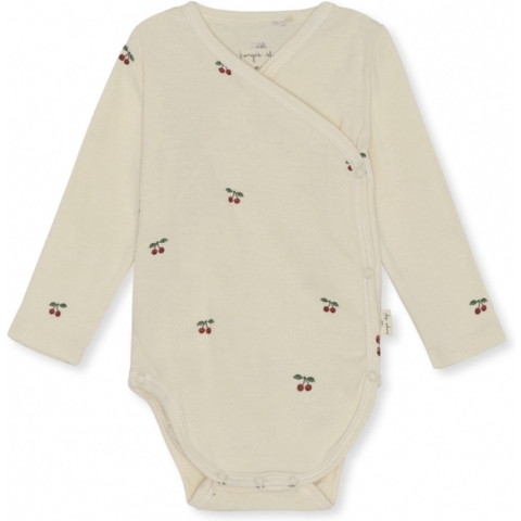 Konges Sløjd Wikkelromper l/s - Cherry - Konges Sløjd - 62 - Romper L/S