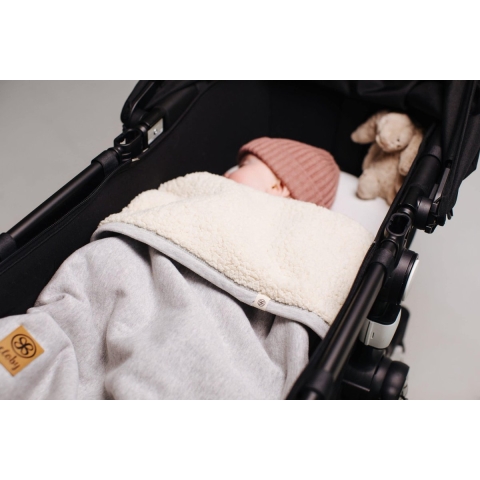 Cloby Teddy Deken - 95x75 cm - Grijs - Cloby - OneSize - Deken