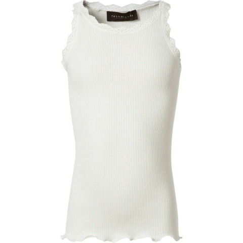 Rosemunde Top - Lang - Zijde/Katoen - Wit m. Veter - Rosemunde - 14 jaar (164) - T-Shirt