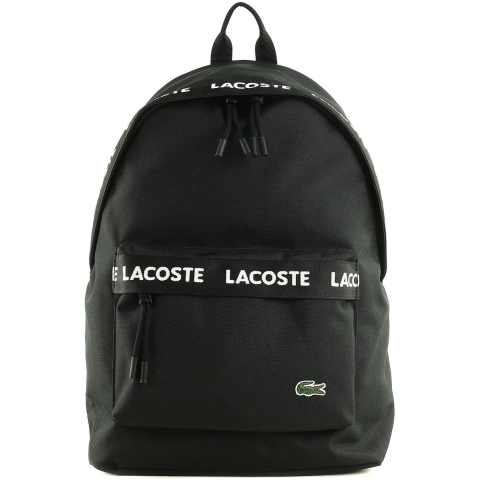 Lacoste Rugzak - Zwart m. Logostreep - Lacoste - OneSize - Rugzak