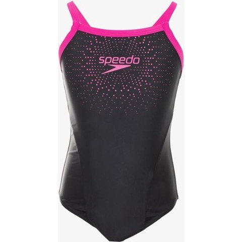 Speedo Zwempak - UV50+ - Zwart m. Roze - Speedo - 6 jaar (116) - Badmode