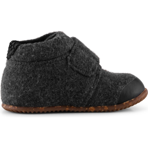 Woden Pantoffels - Kim - Vilt - Dark Grey Melange - Woden - 22 - Babyschoen