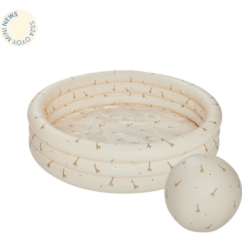 OYOY Zwembad m. Strandbal - 85x26 cm - Boter/Giraffe - OYOY - OneSize - Zwembad