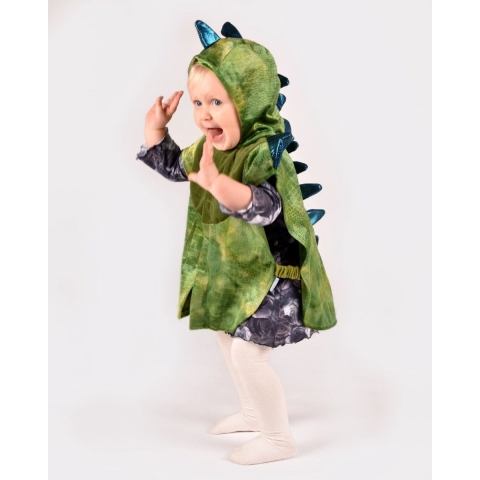 Den Goda Fen Kostuum - Dinosaur - Groen - Den Goda Fen - 2-4 jaar (92-104) - Kostuum