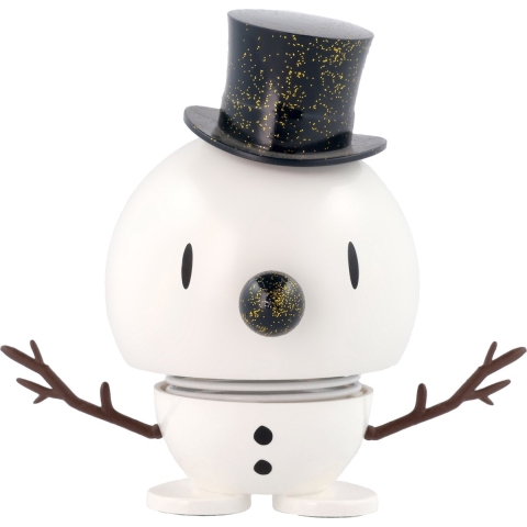 Hoptimist Snowman - Medium+ - 10,8 cm - White/Blue - Hoptimist - OneSize - Decoratie