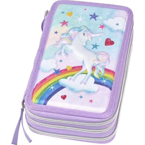 Faber-Castell Pennenzak m. Inhoud - Unicorn - Paars - Faber-Castell - OneSize - Pennenzak