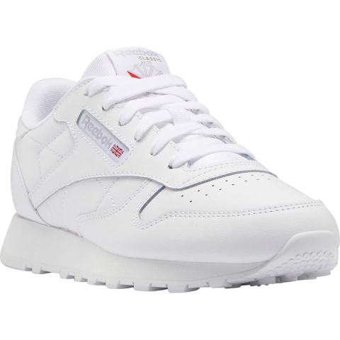 Reebok Schoenen - CL LTHR - Actief - Wit/Grijs - Reebok - 35 - Schoenen