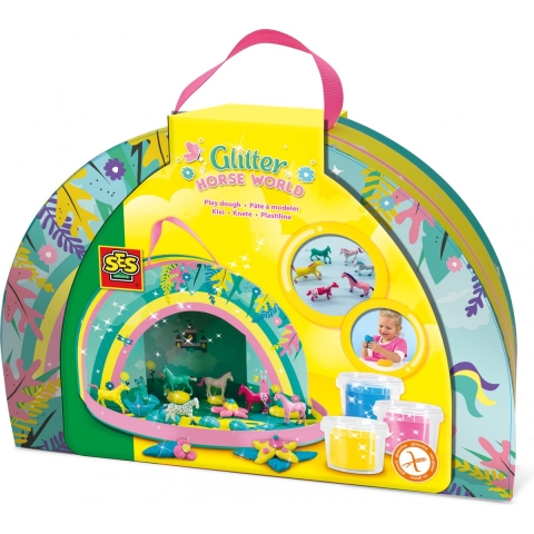 SES Creative Speelbox m. Modelleerklei en paarden - SES Creative - OneSize - Klei