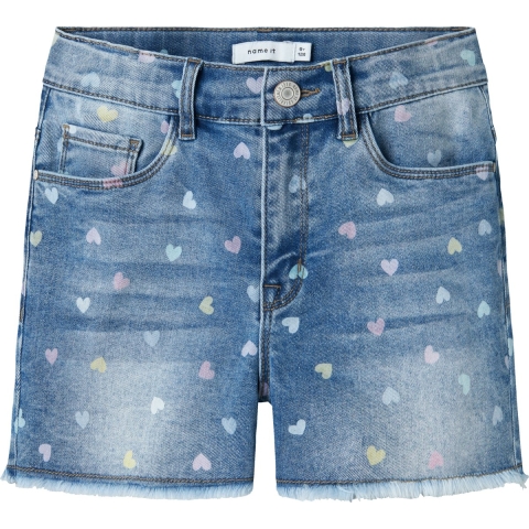 Name It Shorts - NkfRose - Medium+ Blue Denim - Name It - 13 jaar (158) - Shorts