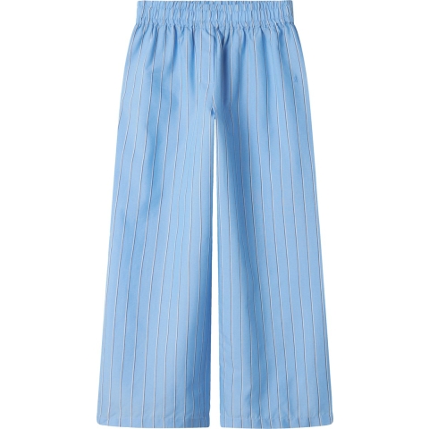 Name It Broek - NkfDemman - Provence/Wit en grijs m. Strepen - Name It - 7 jaar (122) - Broeken - Katoen