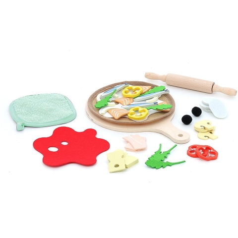 Vilac Speelgoedeten - 44 Onderdelen - Pizza - Vilac - OneSize - Speelgoedeten