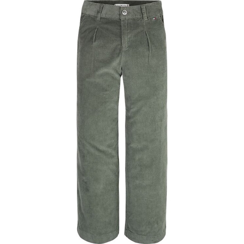 Tommy Hilfiger Corduroy Broek - Avalon Green - Tommy Hilfiger - 10 jaar (140) - Fluwelen Broek
