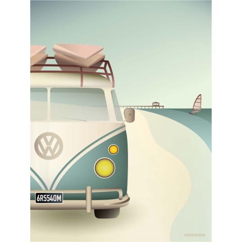 Vissevasse Poster - 50x70 - VW Camper - Vissevasse - OneSize - Poster