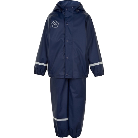 Color Kids Regenkleding m. Bretellen - PU - Dress Blues - Color Kids - 10 jaar (140) - Regenkleding