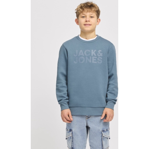 Jack & Jones Sweatshirt - JjeCorp - Zeezicht/BIG Tonaal - Jack & Jones - 8 jaar (128) - Sweatshirt