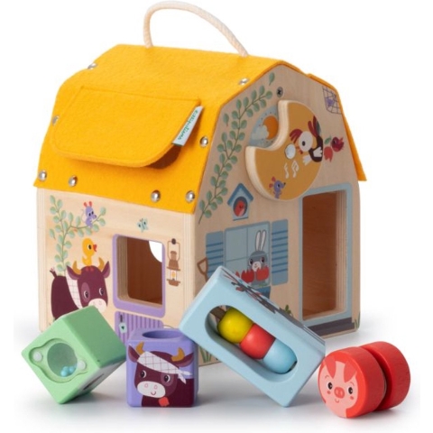 Lilliputiens Huis Vorm Sorteerder - Sound And Shapes Discovery H - Lilliputiens - OneSize - Activiteitenspeelgoed
