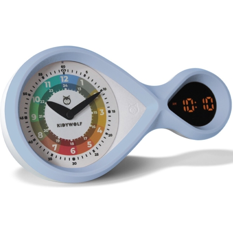 Kidywolf Wekker - Analoog/Digitaal - Kinderalarm - Blauw - Kidywolf - OneSize - Toebehoren