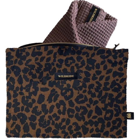 Wildride Tas - Etui - 35x27 cm. - Brown Leopard - Wildride - OneSize - Tas