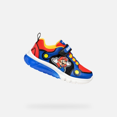 Geox Lichtgevende Schoenen - J Cyberdrone - Super Mario - Royal/ - Geox - 30 - Lichtgevende Schoenen