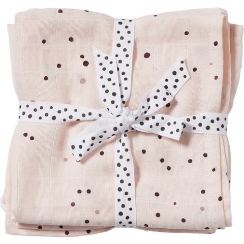 Done by Deer Wikkeldoek - 120x120 - 2-pack - Powder Dreamy Dots - Done by Deer - OneSize - Wikkeldoek