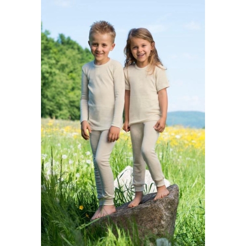 Engel T-Shirt - Wol/Zijde - Naturel - Engel - 8 jaar (128) - T-Shirt