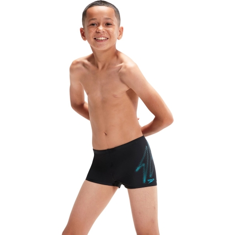 Speedo Zwembroek - Hyper Boom Placement - Zwart/Blauw - Speedo - 13-14 jaar (158-164) - Badmode