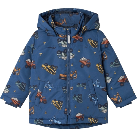 Name It Gevoerde Jas - Noos - NmmMax - Dark Denim/Graafmachine - Name It - 4 jaar (104) - Winterjas