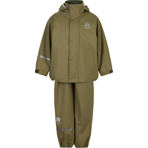CeLaVi Regenkleding m. Bretellen - PU - Khaki - CeLaVi - 100 - Regenkleding